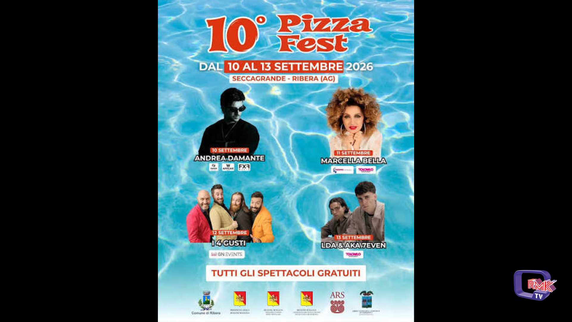 Pizza Fest, domani il via a Seccagrande. Primi ospiti Renato Schifani e Andrea Damante